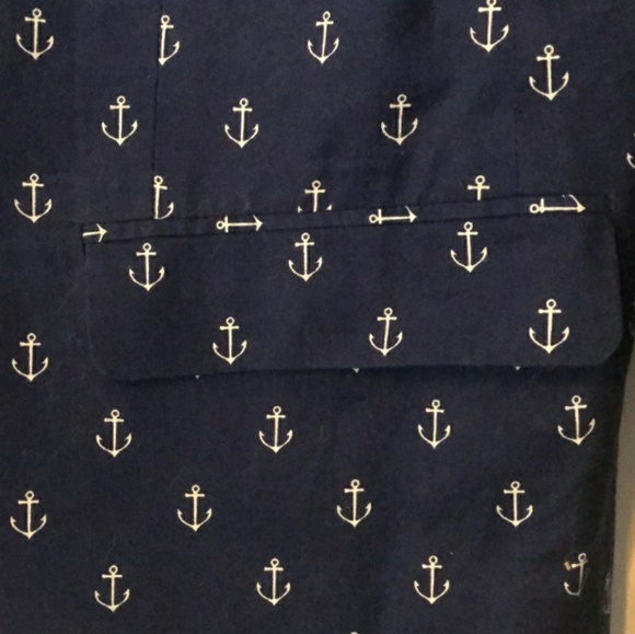 *IN SEARCH OF* Anchor Print Men's Blazer - Picture 2 of 3